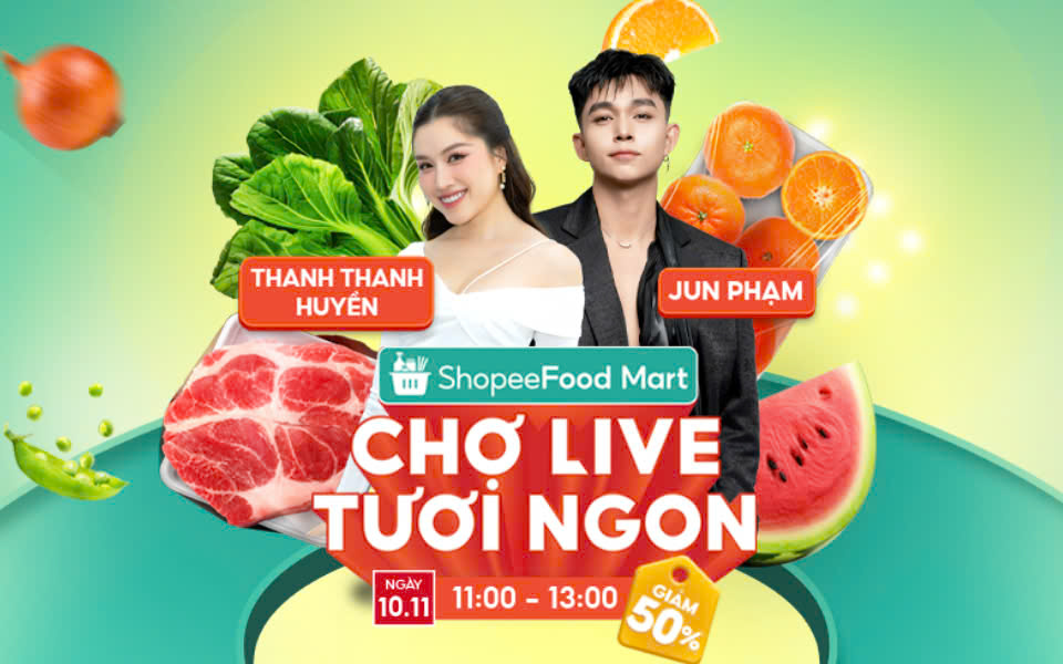 Hội yêu bếp ơi, chợ live ShopeeFood Mart giảm đậm ngày cuối tuần bạn đã biết chưa?